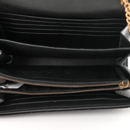 Gucci Velvet Matelasse GG Marmont Chain Wallet Black 5 of 18