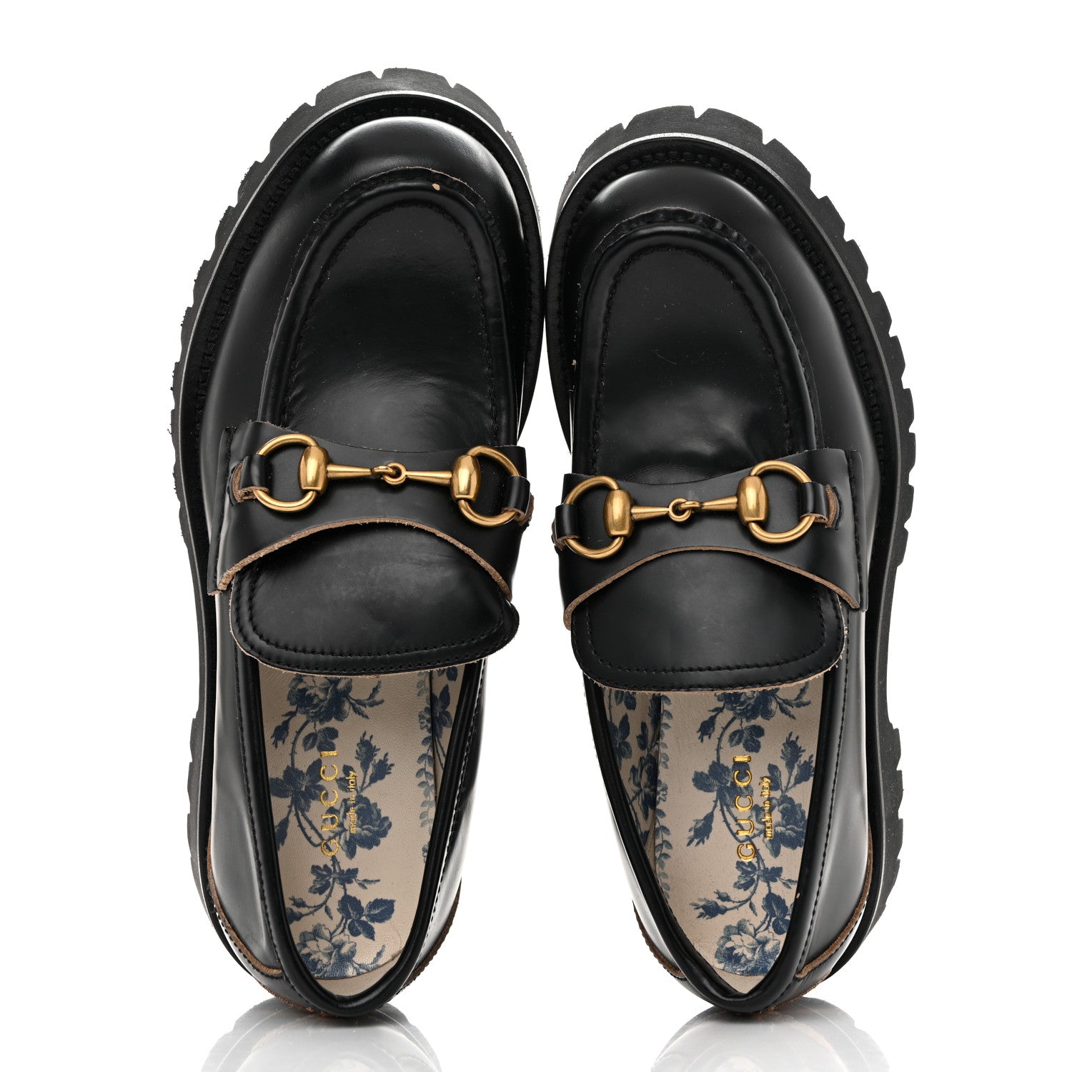 Gucci Cordovan Lux Womens Harald Horsebit 25mm Platform Loafers 36 38 Black 3 of 13