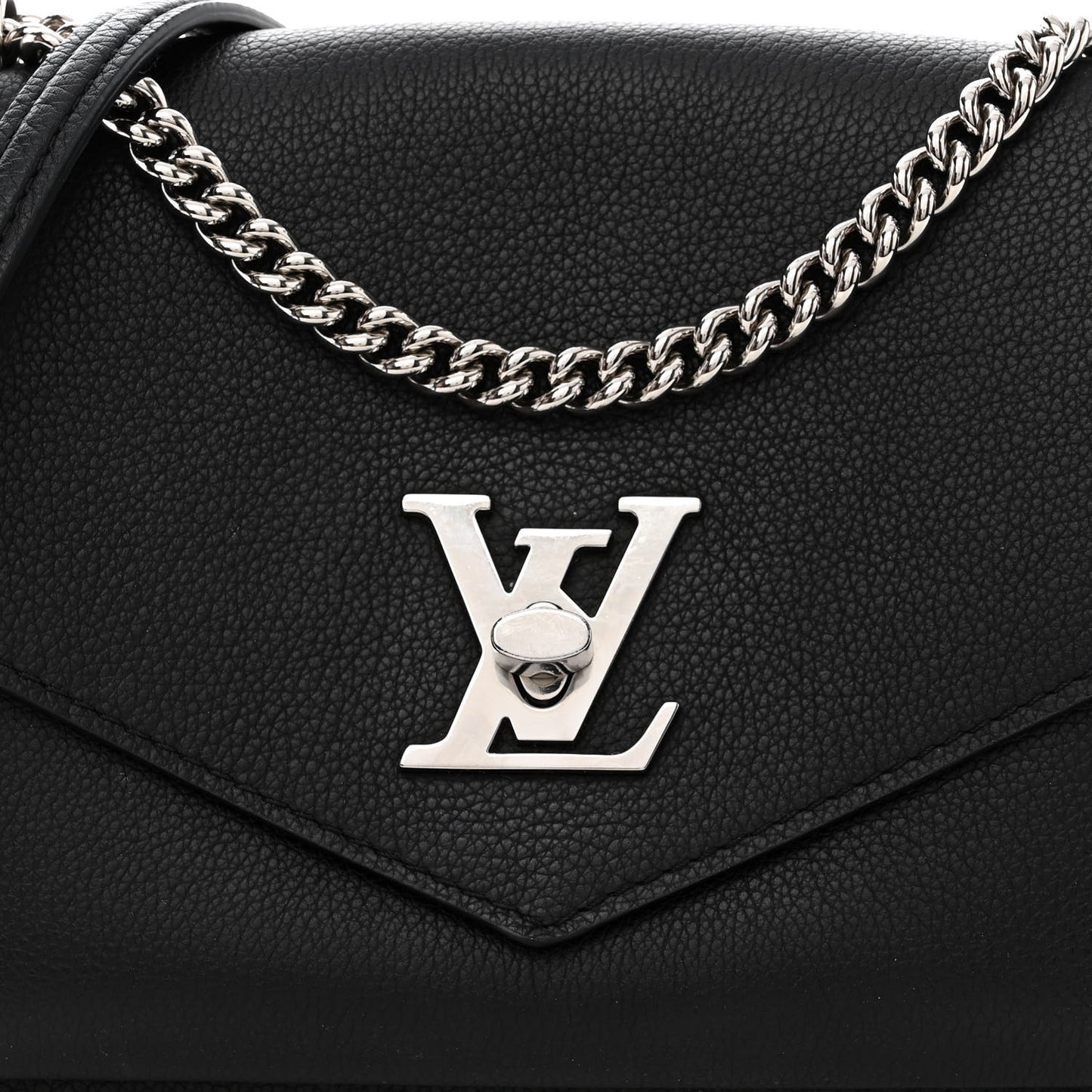 Soft Calfskin My Lockme Chain Bag BB Black