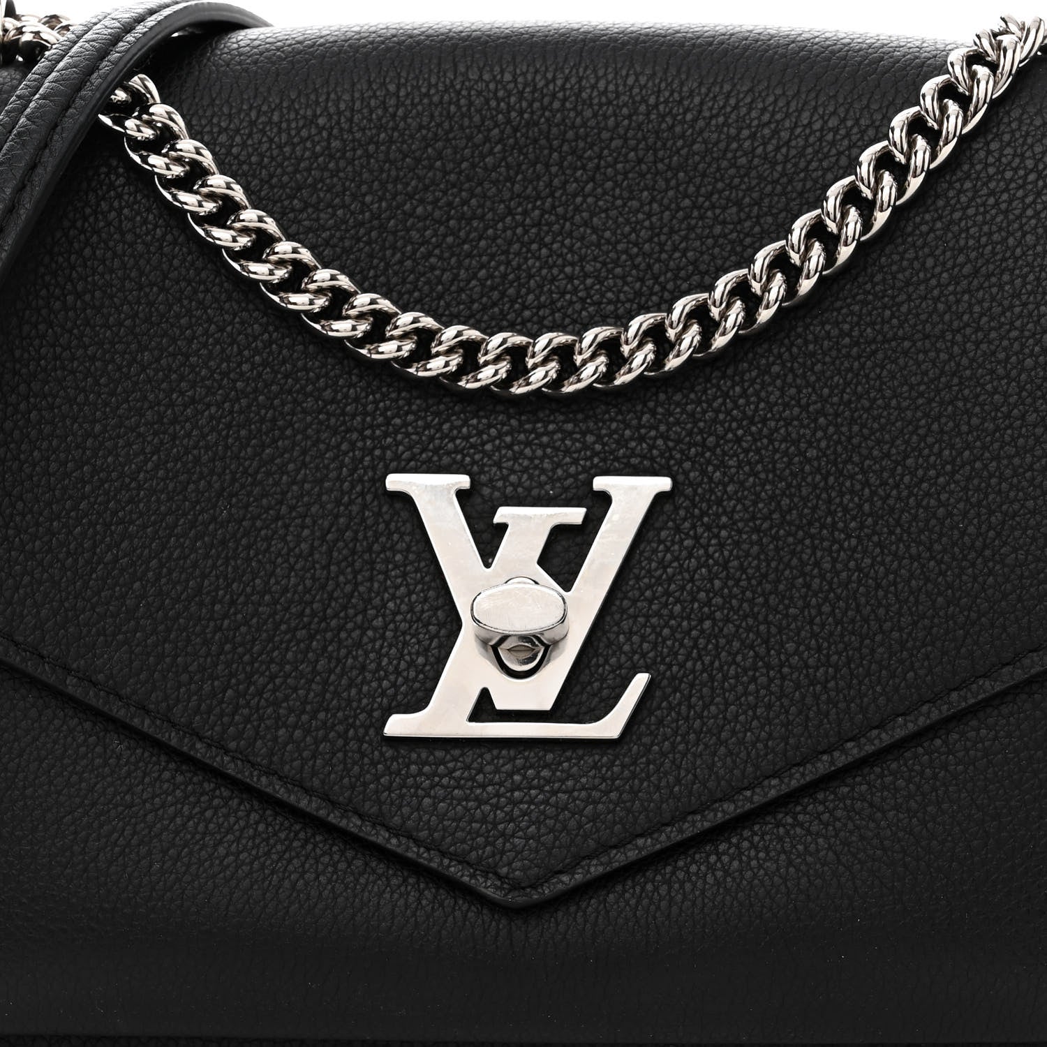 Louis Vuitton Soft Calfskin My Lockme Chain Bag BB Black 7 of 9