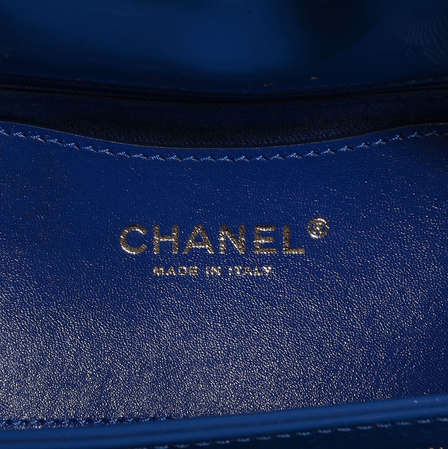 Chanel Patent Quilted Medium Just Mademoiselle Blue 6 of 9
