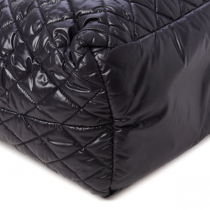Chanel Nylon Quilted Large Coco Cocoon Tote Black 6 of 10