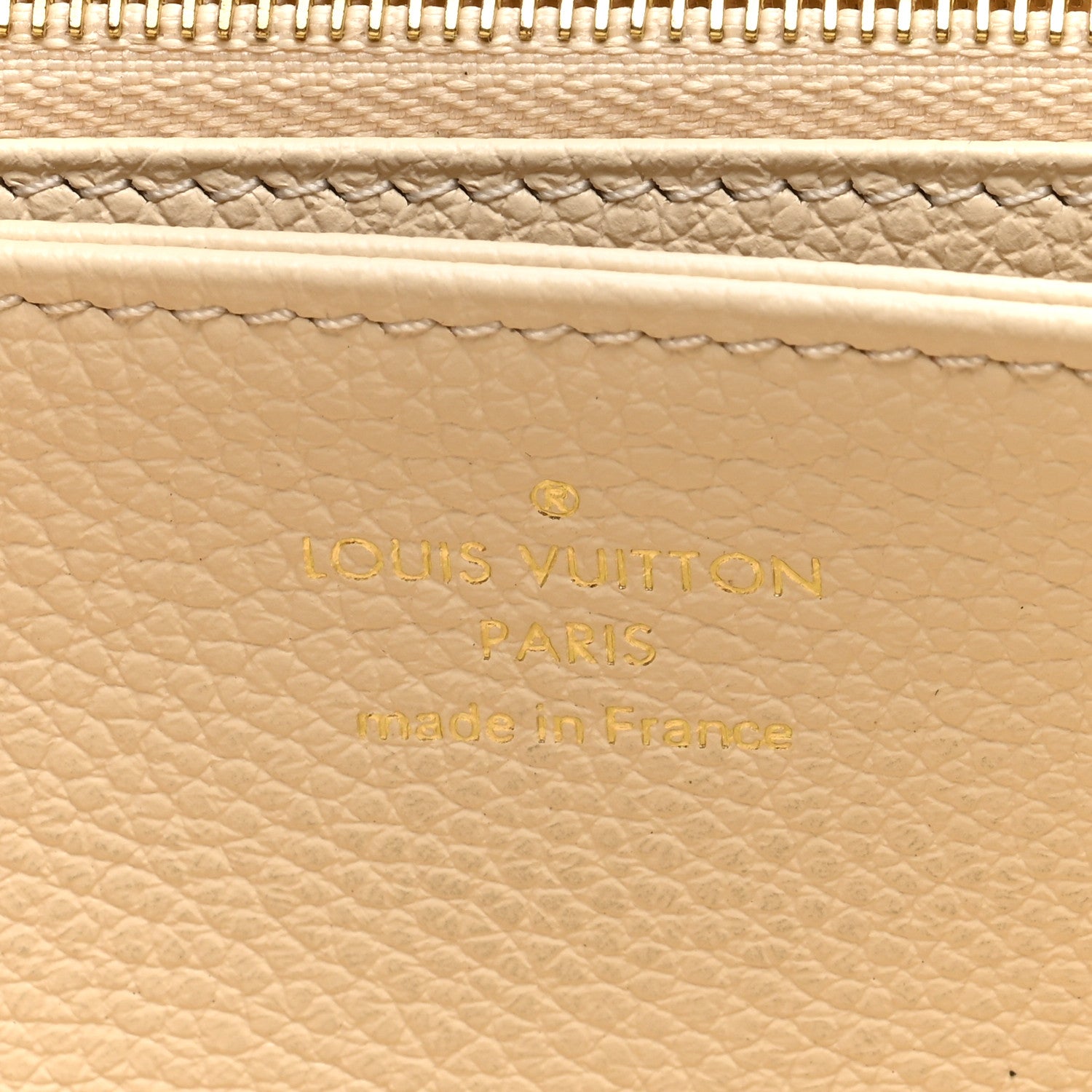 Louis Vuitton Empreinte Monogram Giant Zippy Wallet Creme Bois De Rose 6 of 9