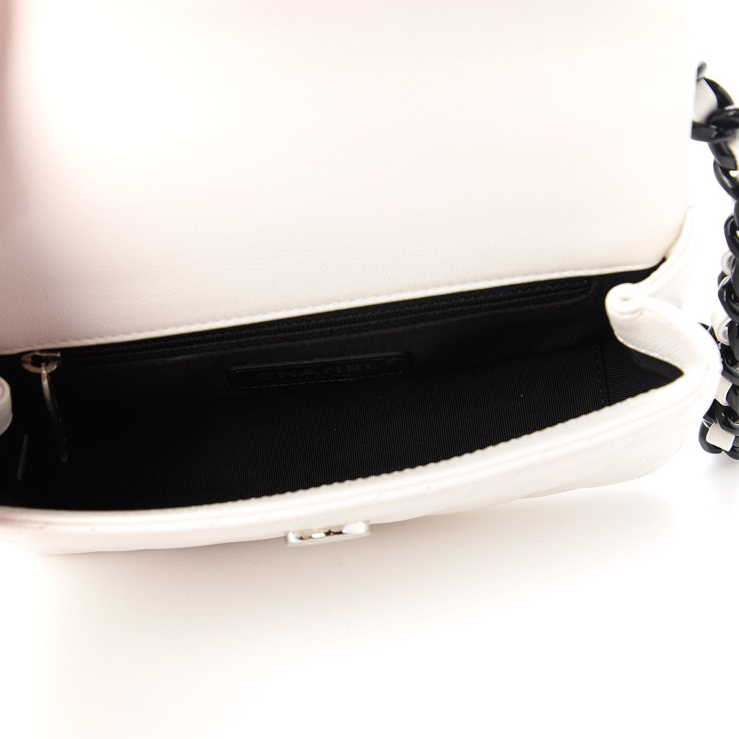 Chanel Caviar Quilted My Everything Small Flap White Black 5 of 11