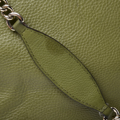 Gucci Pebbled Calfskin Medium Soho Chain Hobo Green 11 of 12