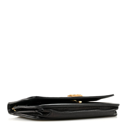 Chanel Caviar Chevron Quilted Boy Wallet On Chain WOC Black 4 of 14