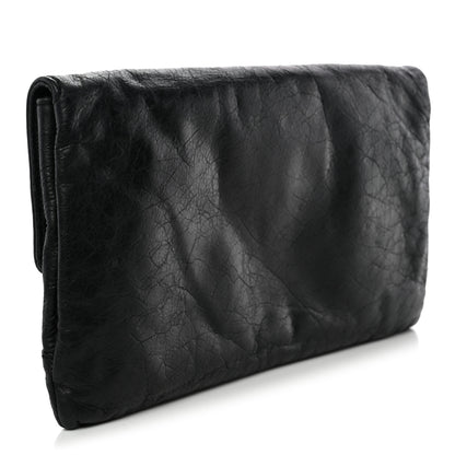 Balenciaga Agneau Giant 12 Silver Hardware Envelope Clutch Black 4 of 10
