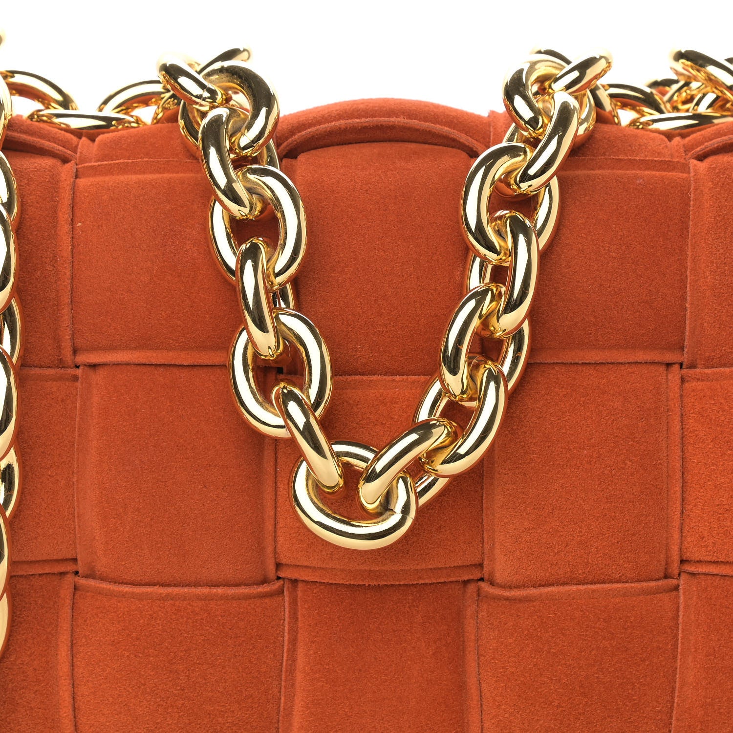 Bottega Veneta Suede Maxi Intrecciato Padded Chain Cassette Crossbody Bag 8 of 10