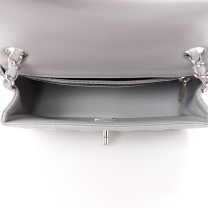 Chanel Lambskin Quilted Mini Rectangular Flap Grey 5 of 12