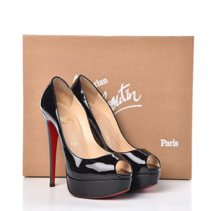 Christian Louboutin Patent Lady Peep 150 Pumps 36.5 Black 11 of 11