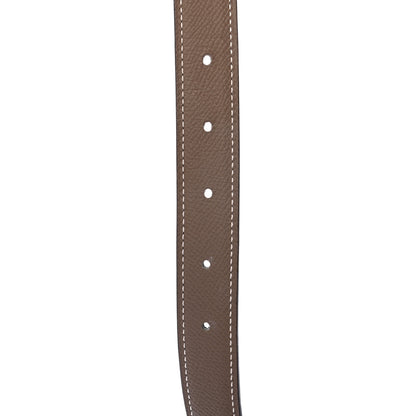 Hermes Swift Epsom 24mm Belt Strap 80 Black Etoupe 4 of 6