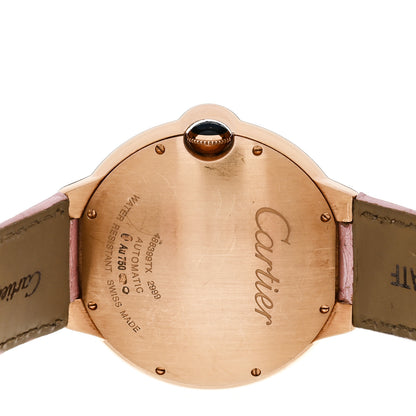 Cartier 18K Pink Gold Alligator Diamond Bezel 42mm Ballon Bleu De Cartier Automatic Watch Pink 4 of 5