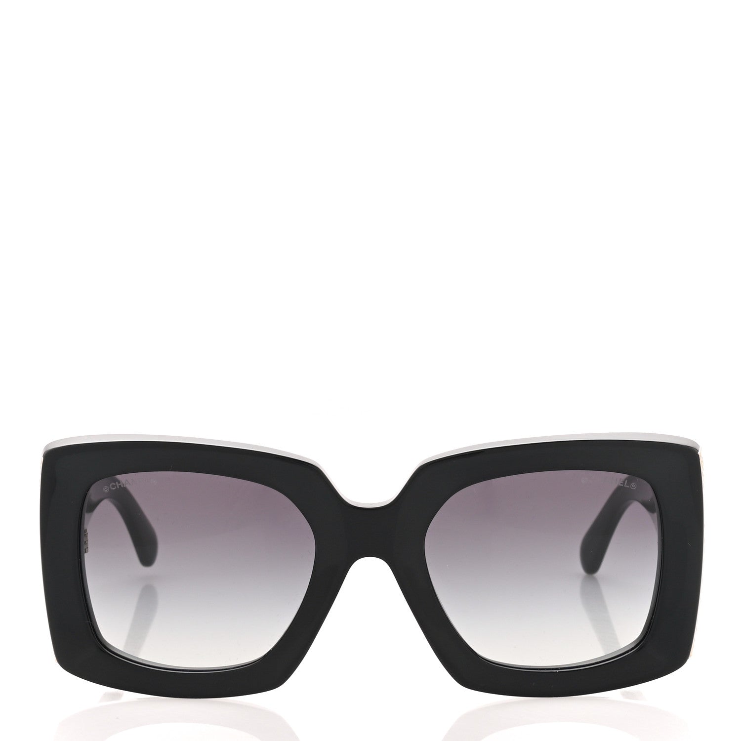 Chanel Acetate Rectangle Sunglasses 5435 Black 2 of 8
