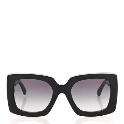 Chanel Acetate Rectangle Sunglasses 5435 Black 2 of 8