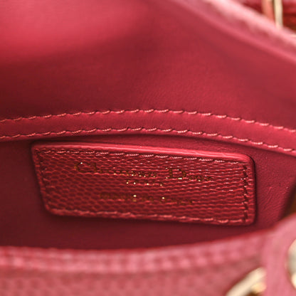 Christian Dior Lizard Micro Lady Dior Pink 6 of 9