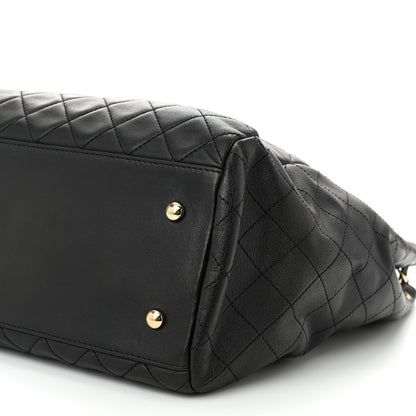 Chanel Lambskin Quilted Large Drawstring Bag Black 10 of 10
