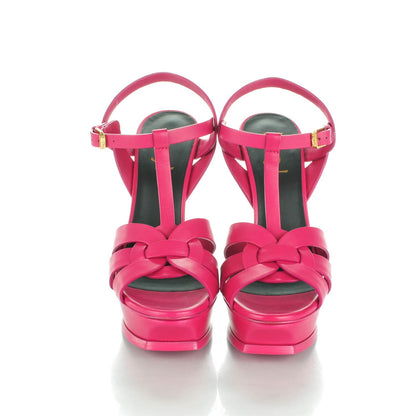 Saint Laurent Calfskin Tribute 105 Platform Sandals 39 Fuchsia 2 of 8