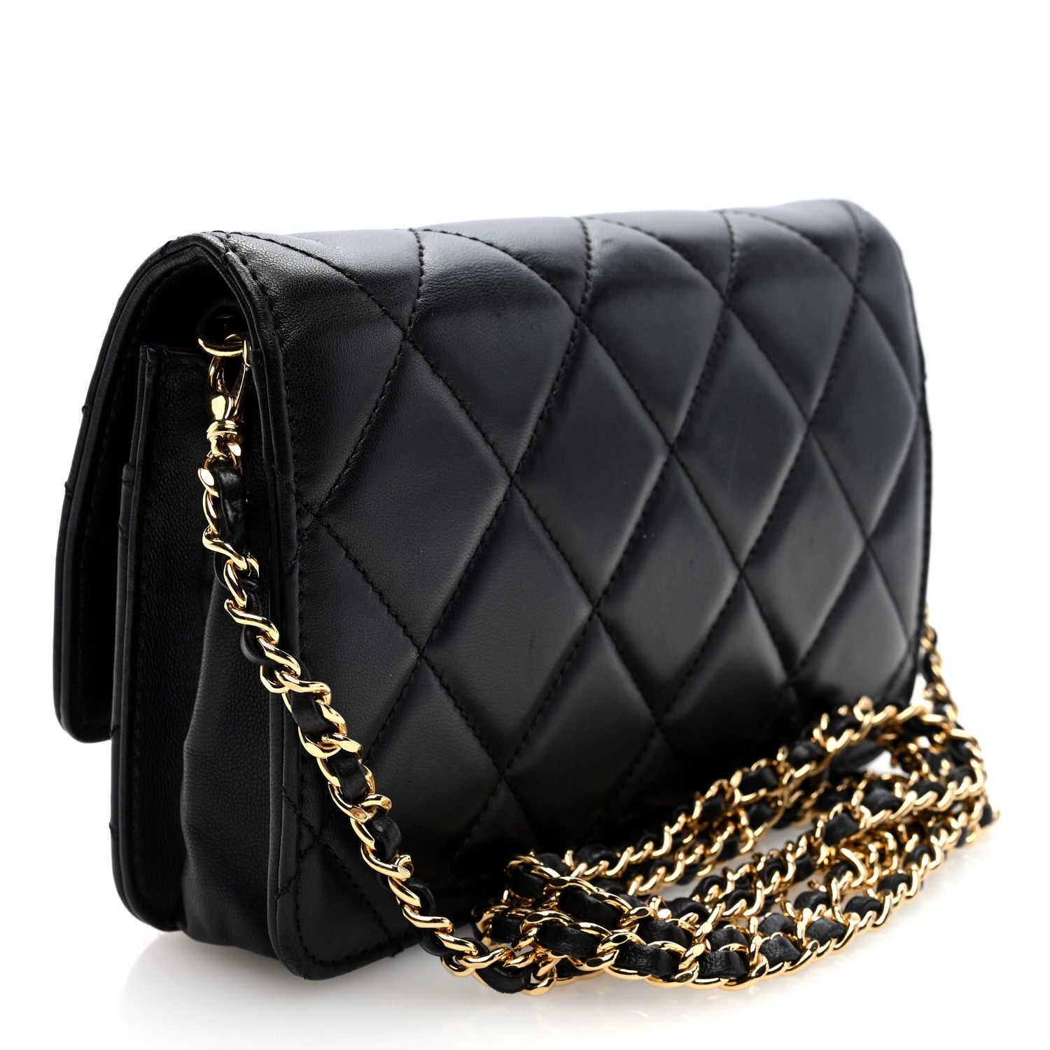 Chanel Lambskin Quilted Golden Class Wallet on Chain WOC Black 3 of 10