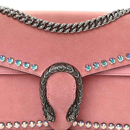 Gucci Suede Crystal Small Dionysus Shoulder Bag Peonia 8 of 14