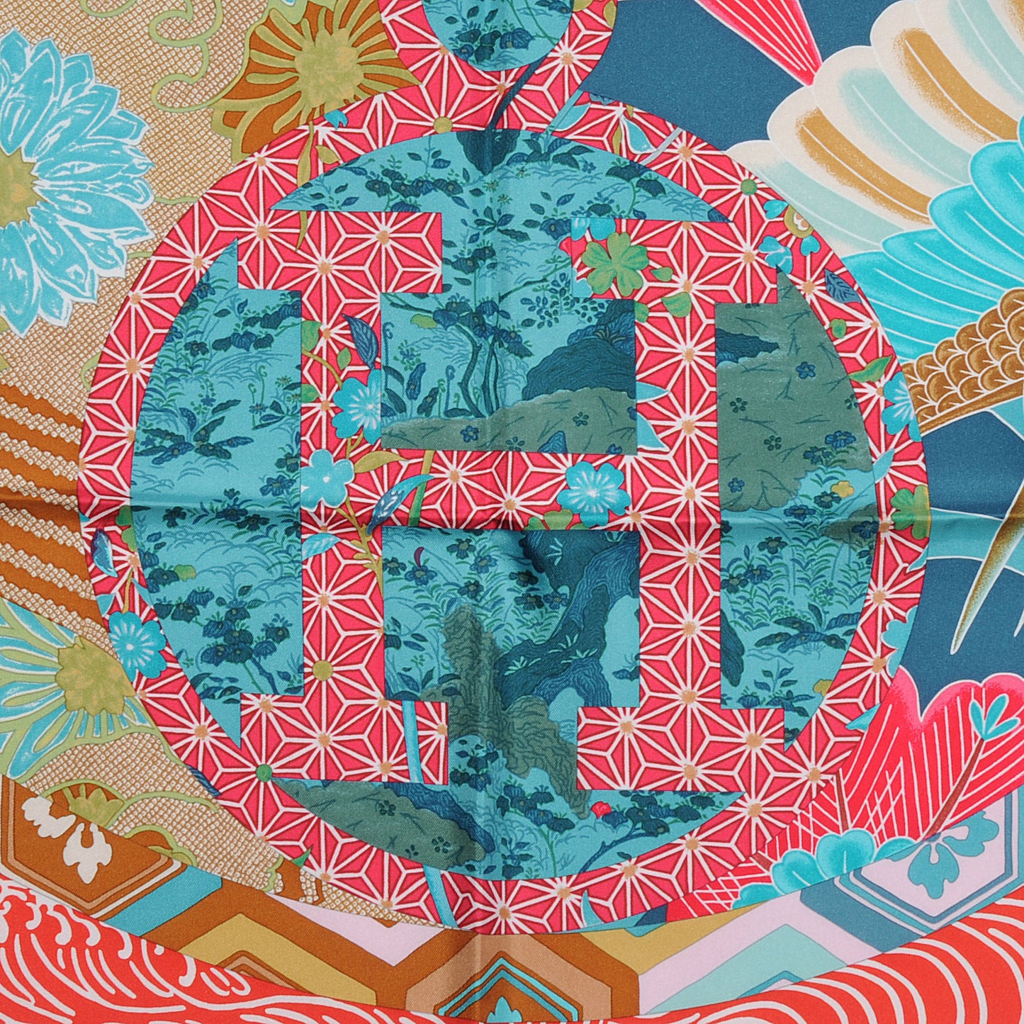 Silk Ex Libris En Monogram Kimonos Scarf 90