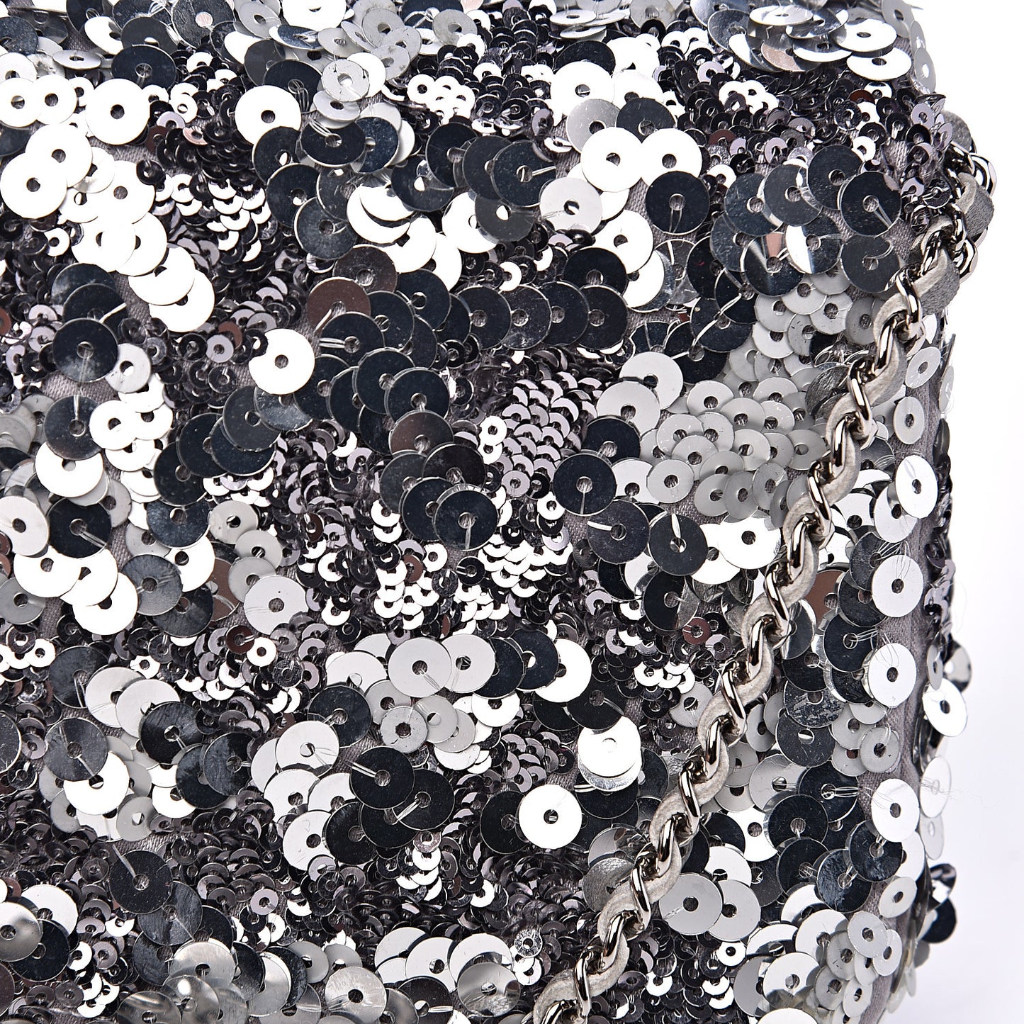 Sequin Medium Single Flap Silver