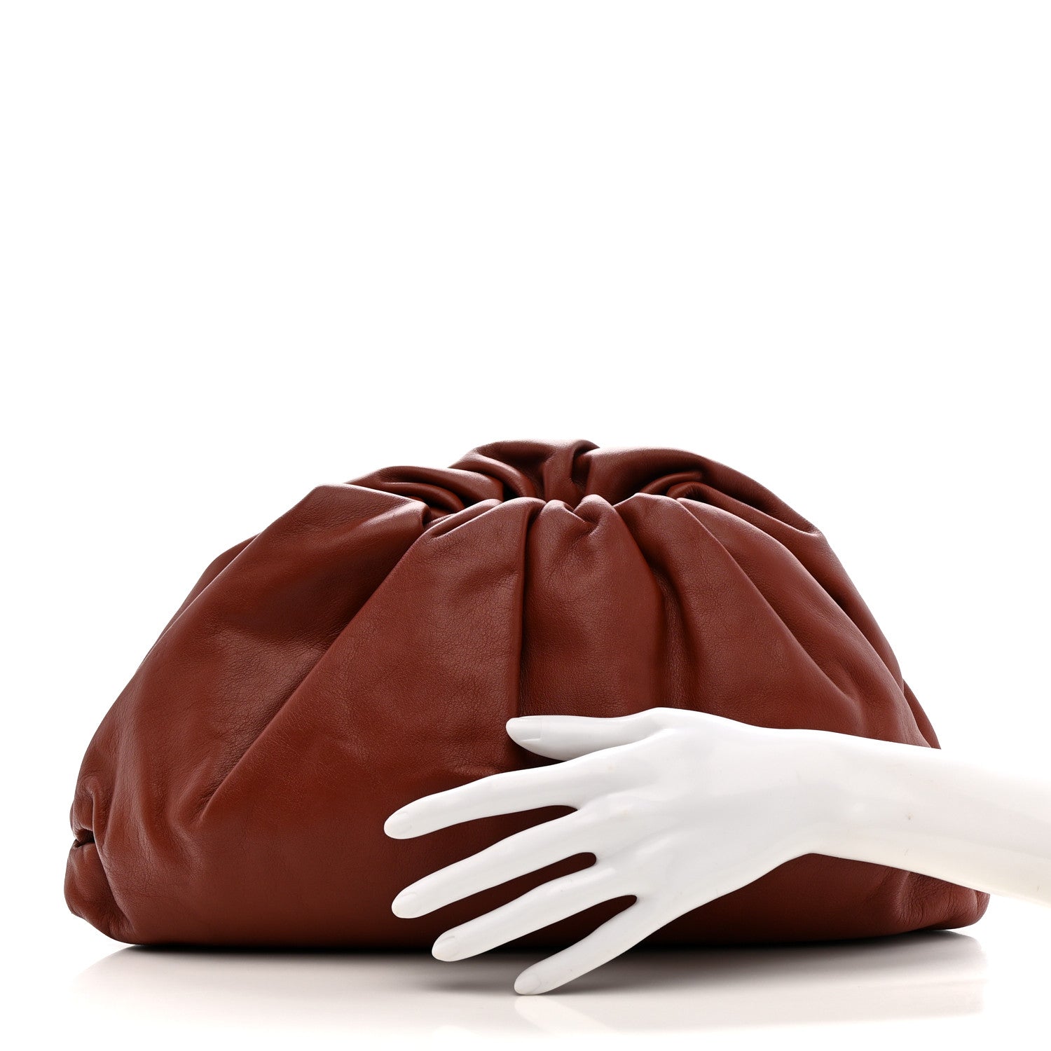Bottega Veneta Smooth Butter Calf The Pouch Oversized Clutch Bordeaux 2 of 11