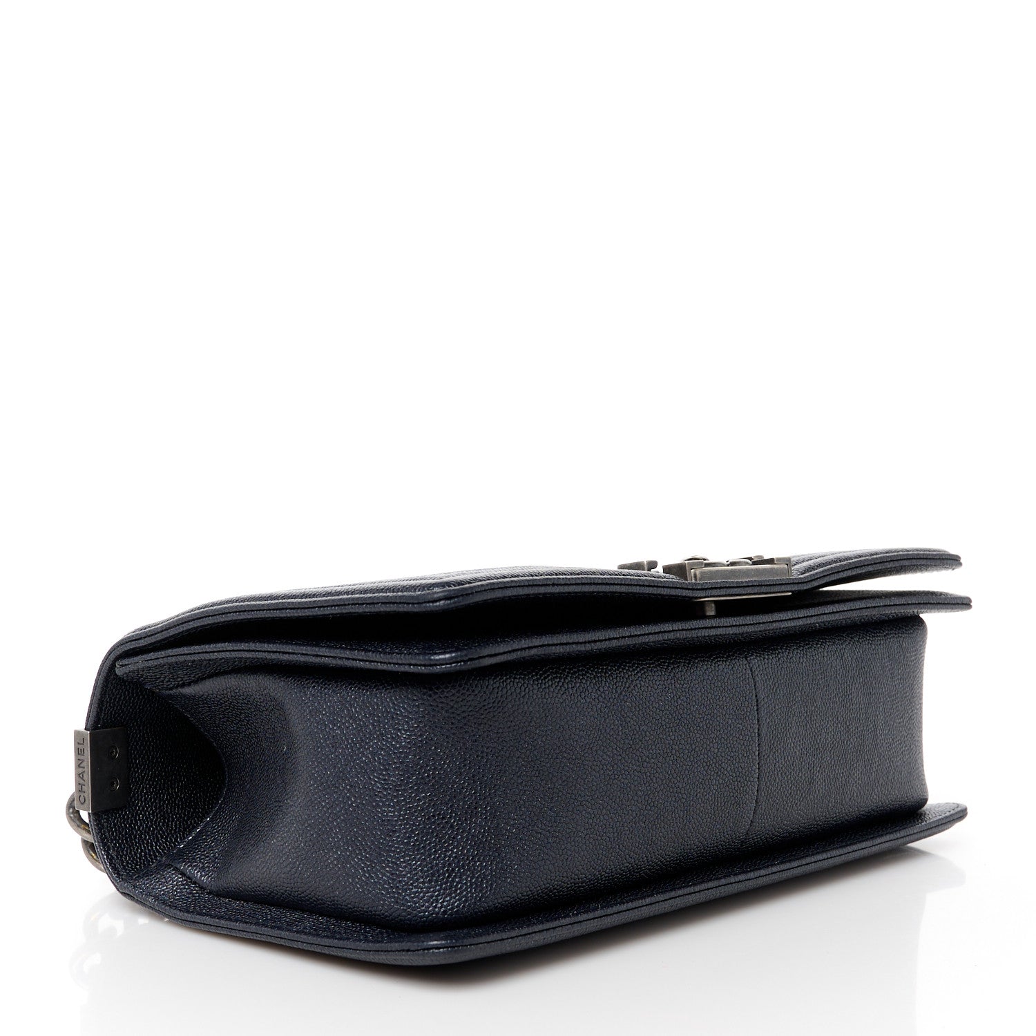 Chanel Caviar Chevron Quilted Medium Boy Flap Black 4 of 10