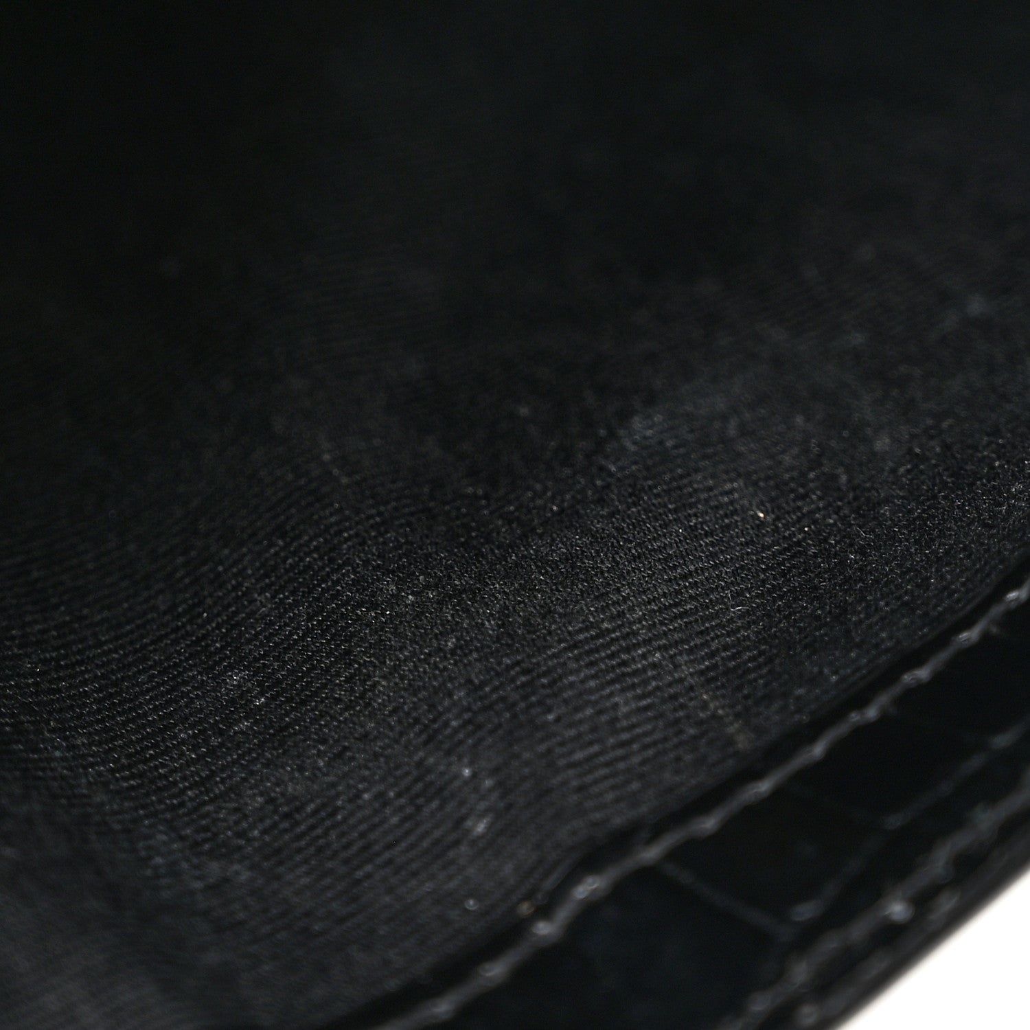 Saint Laurent Calfskin Crocodile Embossed Uptown Monogram Clutch Black 11 of 15