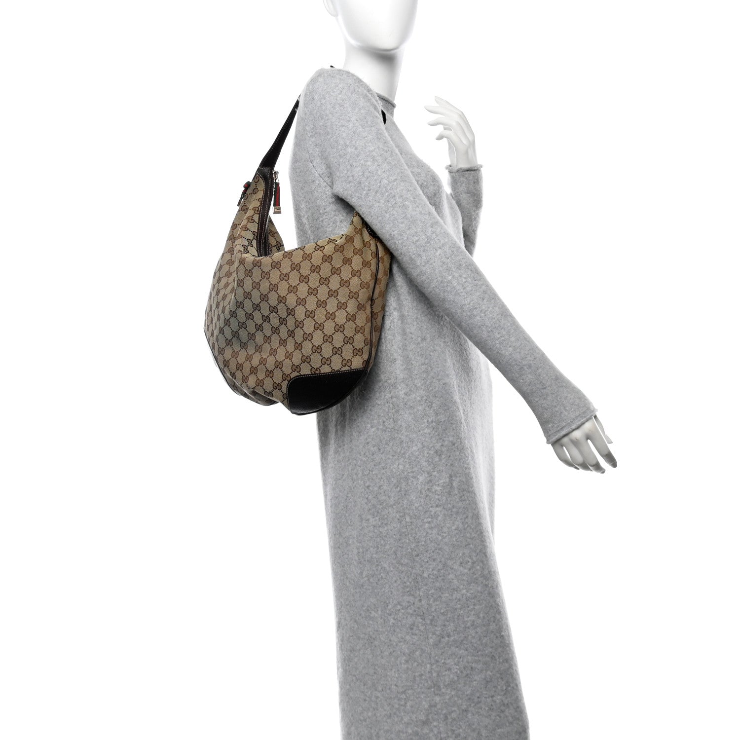 Gucci Monogram Large Princy Hobo Dark Brown 2 of 15