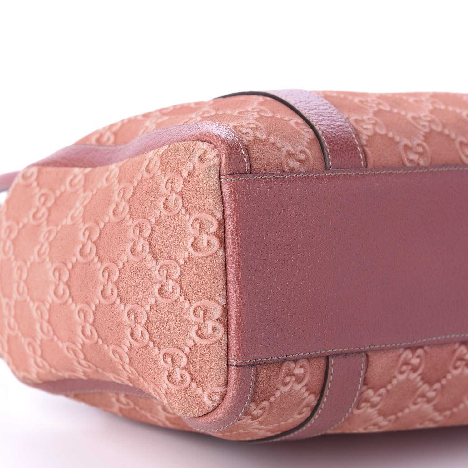 Gucci Suede Guccissima Small Abbey Boston Pink 6 of 11