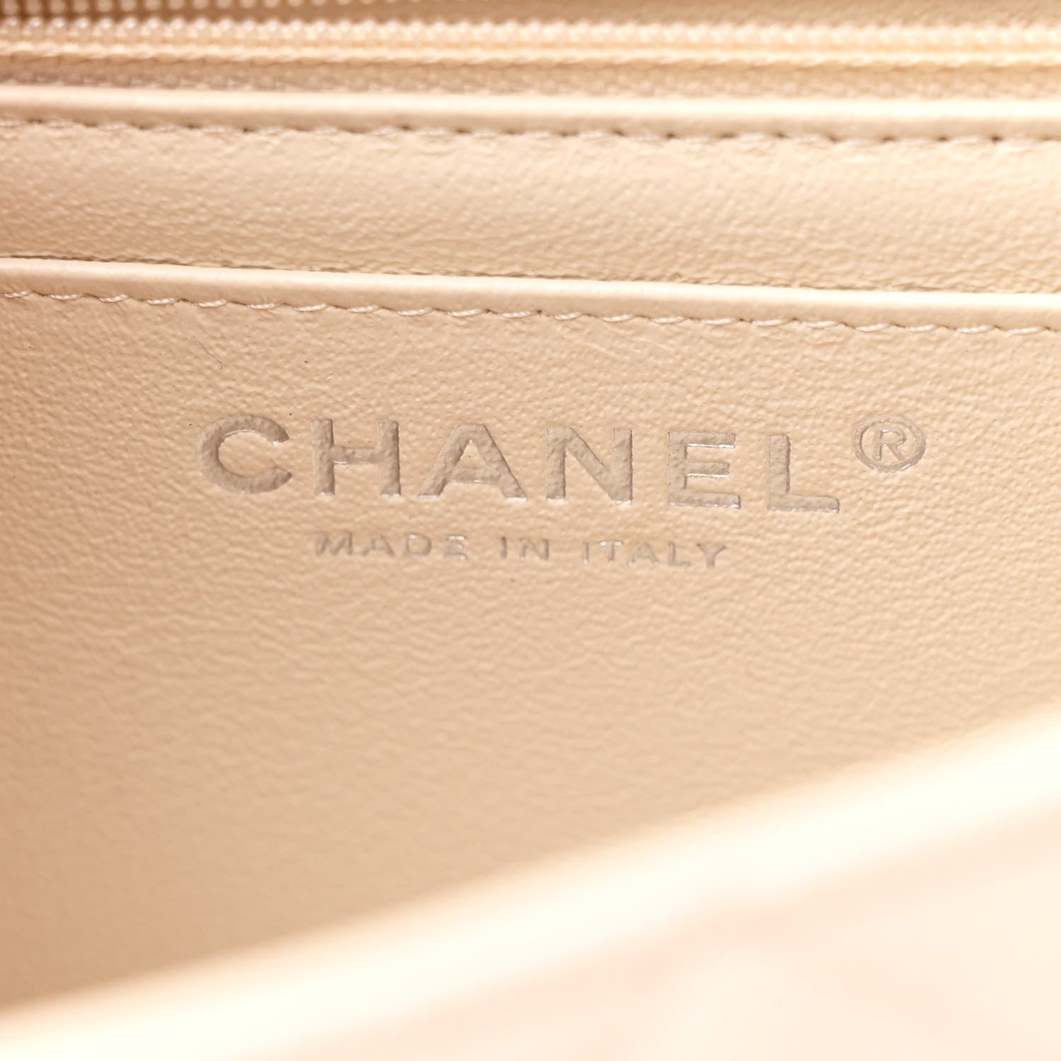 Chanel Caviar Quilted Mini Rectangular Flap Light Beige 6 of 11
