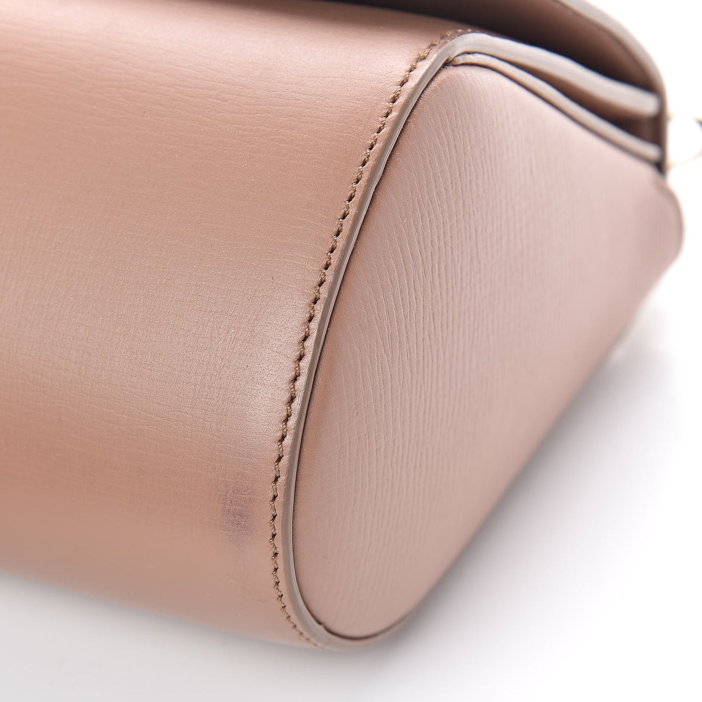 Textured Calfskin Mini Pandora Box Chain Crossbody Bag Old Pink
