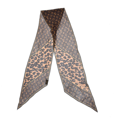 Louis Vuitton Silk Crepe Leopard Monogram Scarf 3 of 5