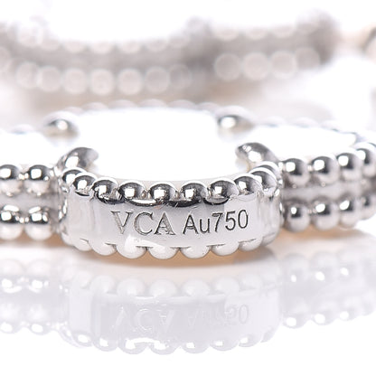 Van Cleef & Arpels 18K White Gold Mother of Pearl 5 Motifs Vintage Alhambra Bracelet 5 of 7