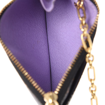 Louis Vuitton Monogram Multicolor Key Pouch Black Violet 4 of 7