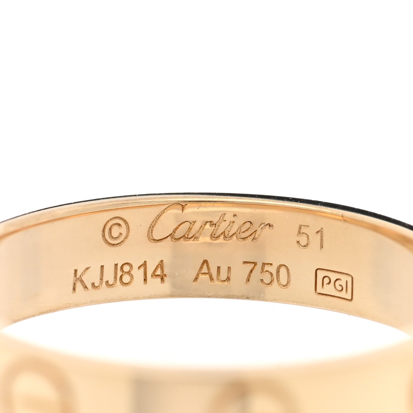 18K Yellow Gold 3.5mm LOVE Wedding Band Ring 51 5.75