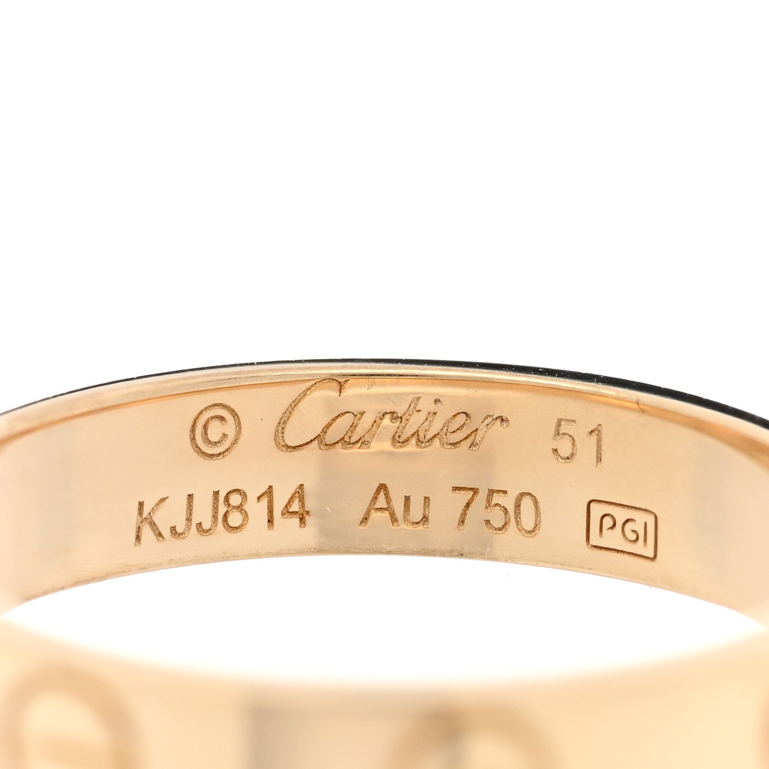 Cartier 18K Yellow Gold 3.5mm LOVE Wedding Band Ring 51 5.75 4 of 5