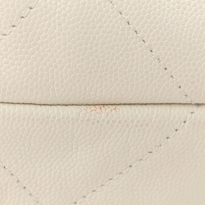 Chanel Shiny Caviar Quilted Monochrome Small Chanel 22 White 13 of 14