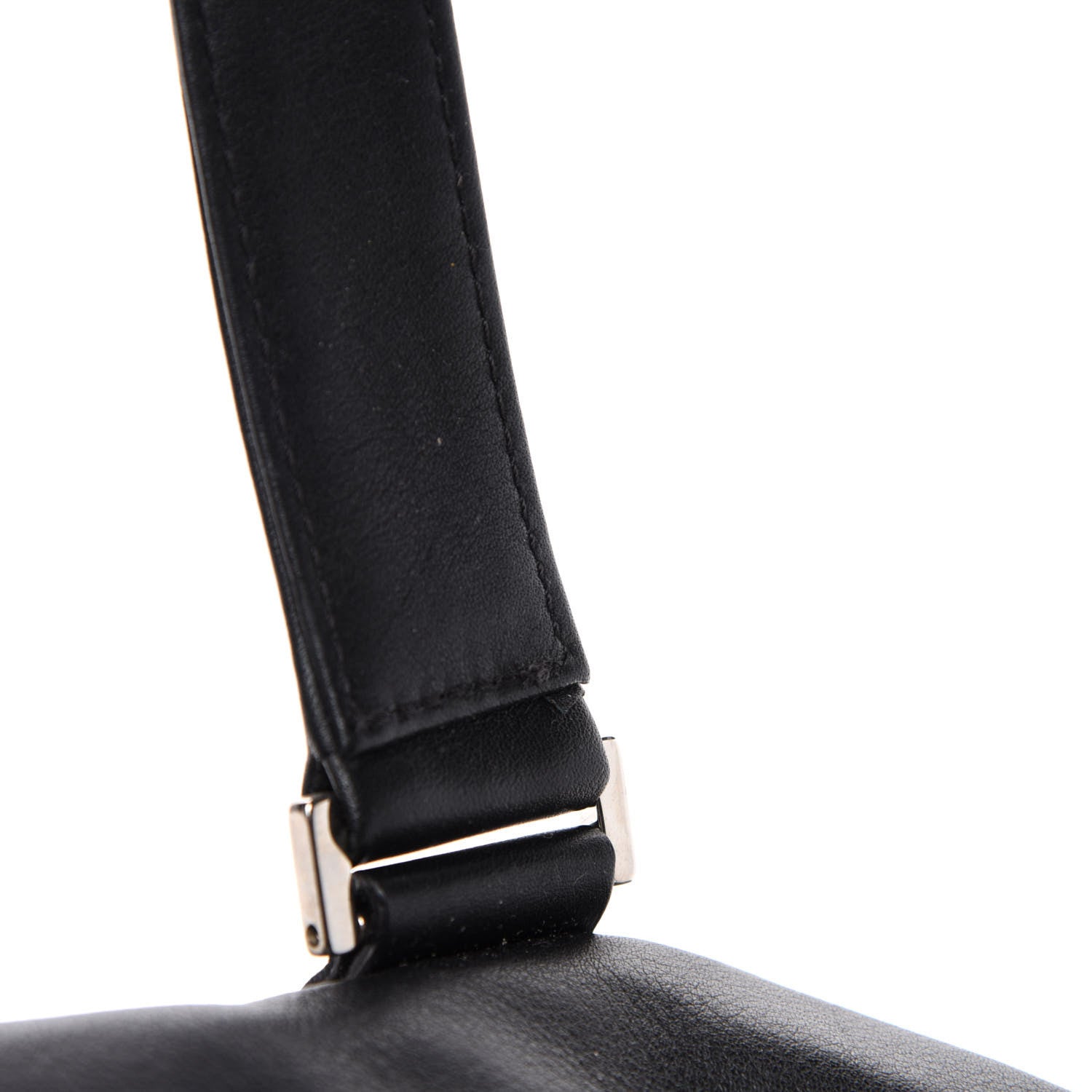 Versace Calfskin Studded DV Satchel Black 9 of 11
