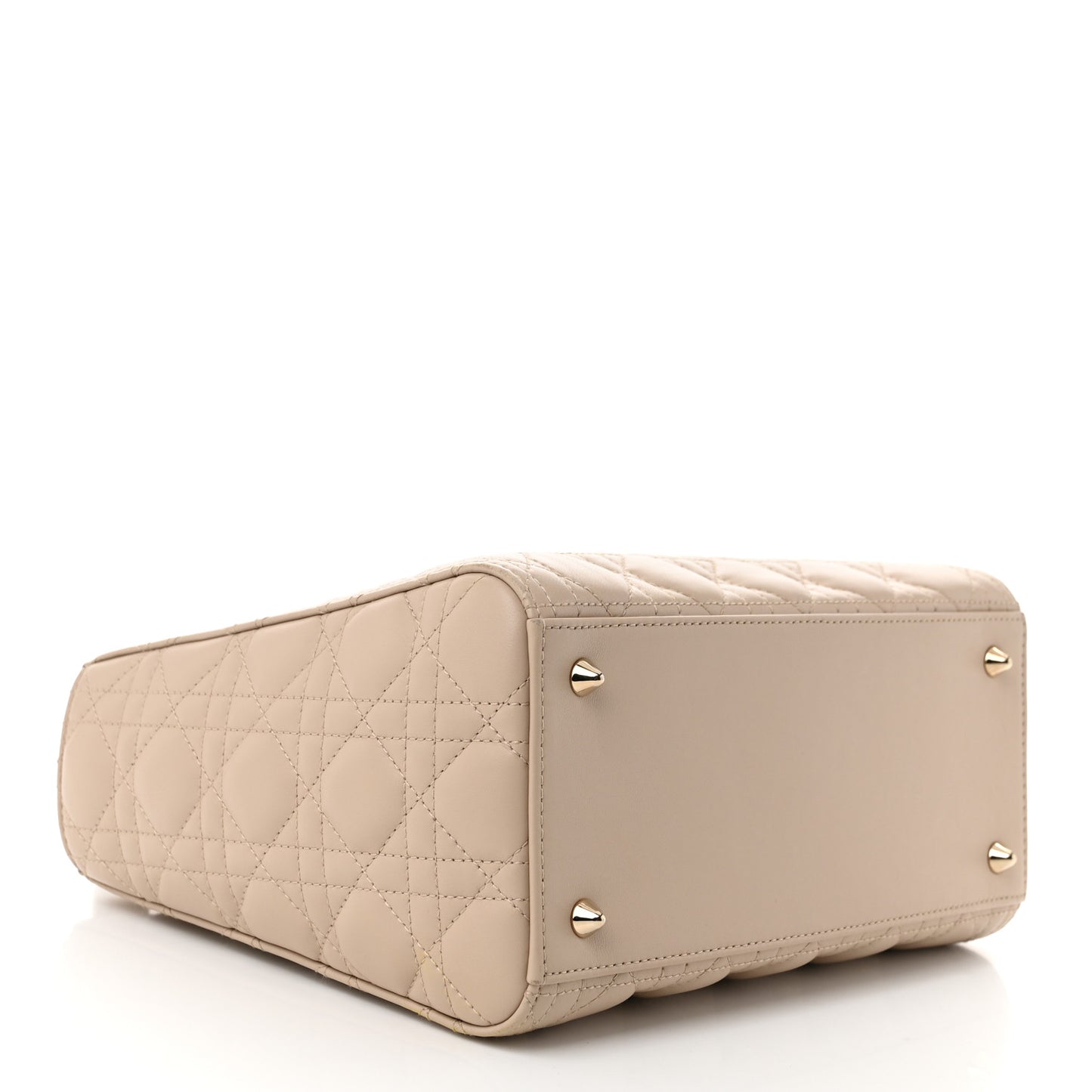 Lambskin Cannage Medium Lady Dior Beige