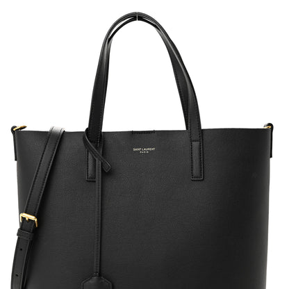 Saint Laurent Calfskin Toy Shopping Tote Black 7 of 9