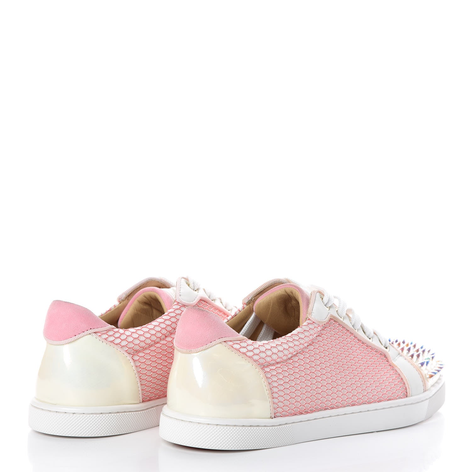 Christian Louboutin Alveole Calfskin Spiked Gondolita Flat Sneakers 35.5 Dolly 4 of 8