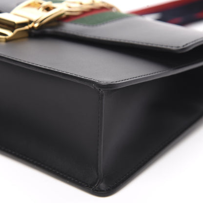 Gucci Calfskin Small Sylvie Shoulder Bag Black 9 of 10