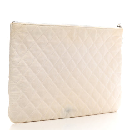 Chanel Canvas Large Coco Cuba Cosmetic Case Yellow Turquoise 2 of 9