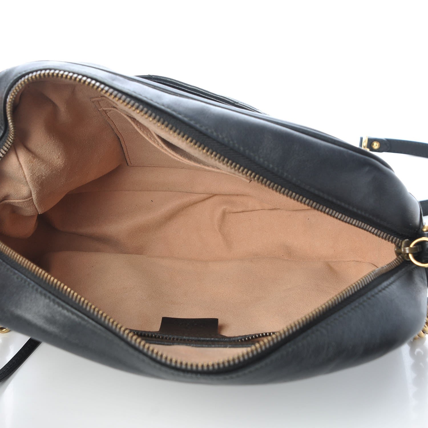 Gucci Calfskin Matelasse Medium GG Marmont Chain Shoulder Bag Black 5 of 8