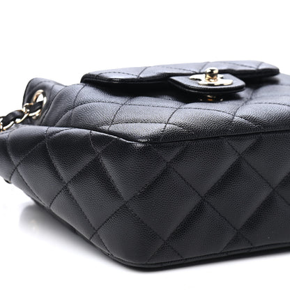 Chanel Caviar Quilted Flap Bucket Bag Black 8 of 9