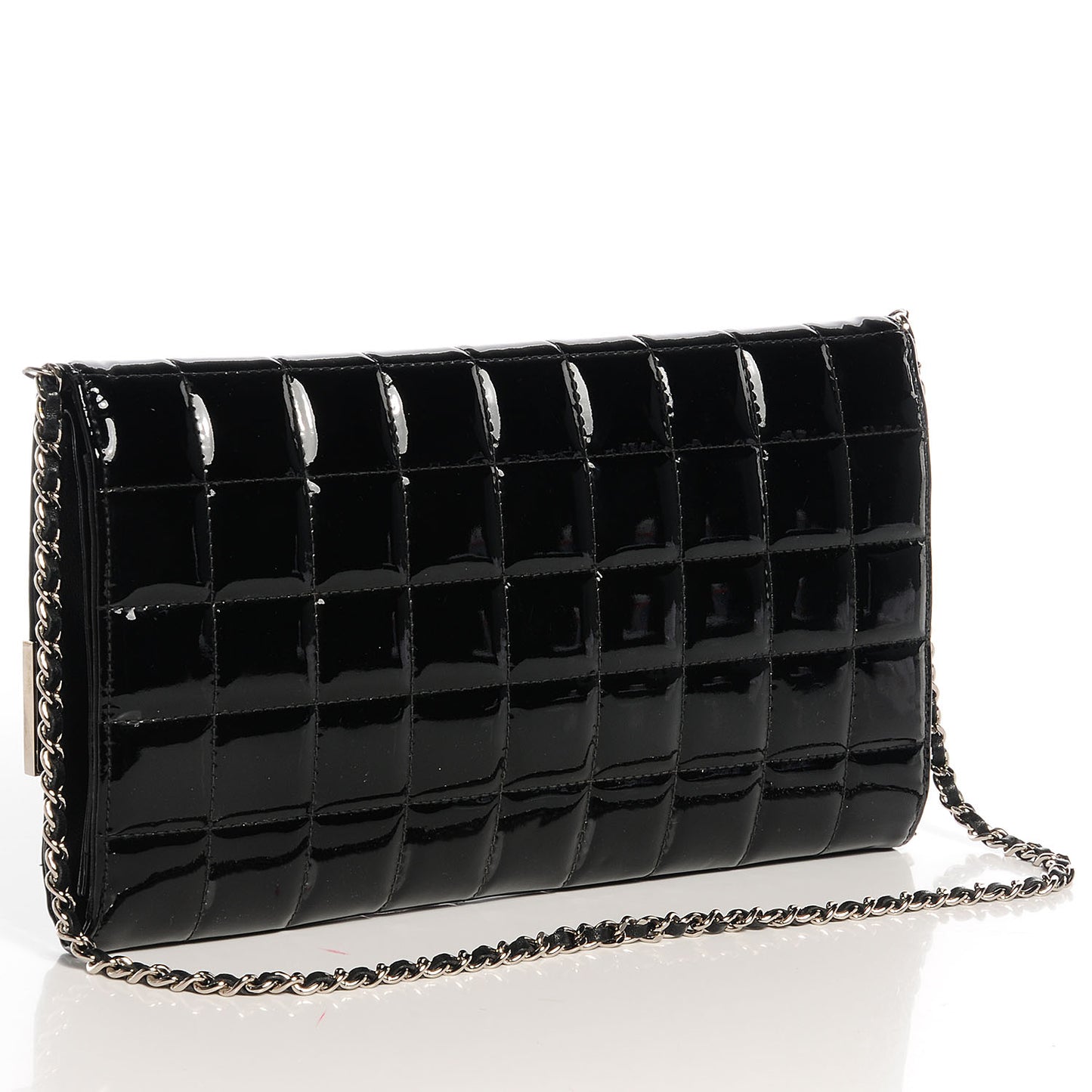 Patent Chocolate Bar Flap Black