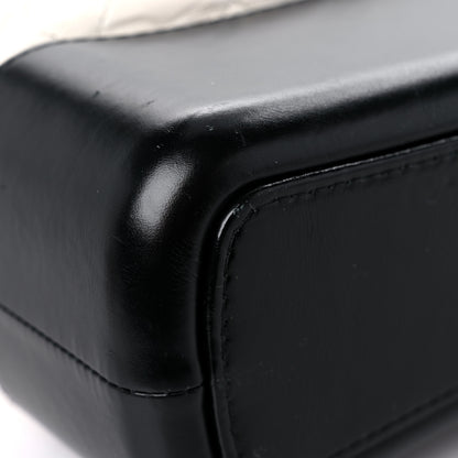 Chanel Aged Calfskin Quilted Large Gabrielle Hobo White Black 10 of 15