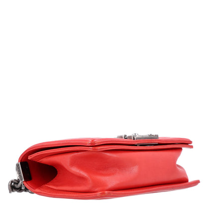 Chanel Calfskin Double Stitch Small Boy Flap Red 4 of 10