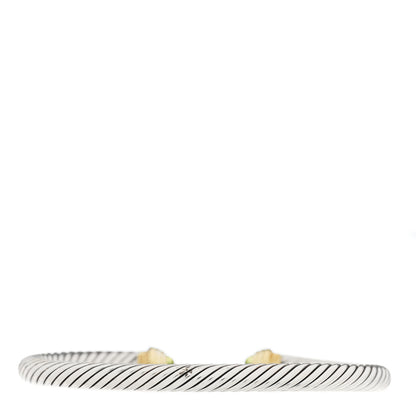 David Yurman Sterling Silver 14K Yellow Gold Peridot 5mm Cable Classics Petite Color Bracelet 2 of 4